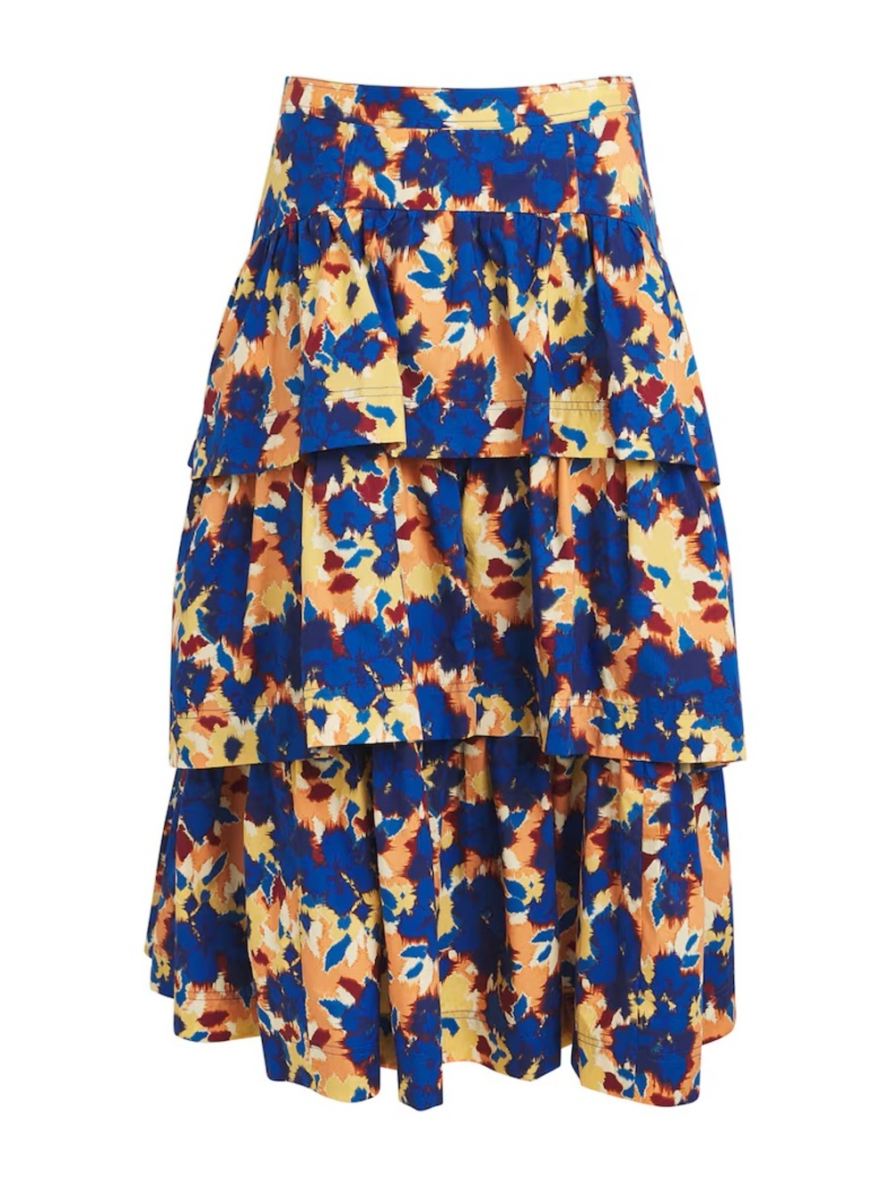 Ulla Johnson Winnie Tiered Ruffle Midi Skirt in Wildflower size 6 - Picture 4 of 8